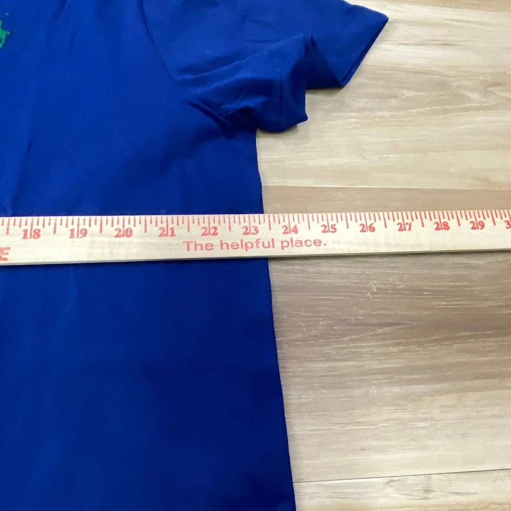 Polo Ralph Lauren V-Neck T-Shirt Men XL Classic Cotton Royal Blue Heritage